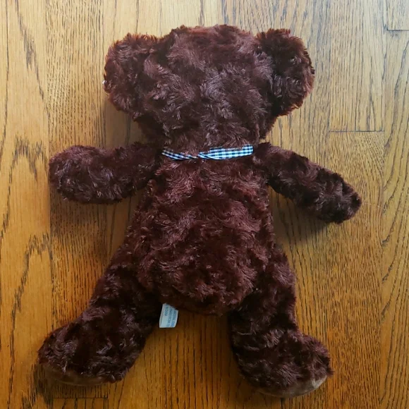 4 Eyed Brown Bear Upcycled Handmade Stuffed Animal Toy - Picture 2 of 3
